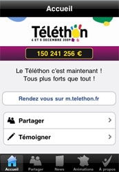 Le T�l�thon s'invite sur l'iPhone